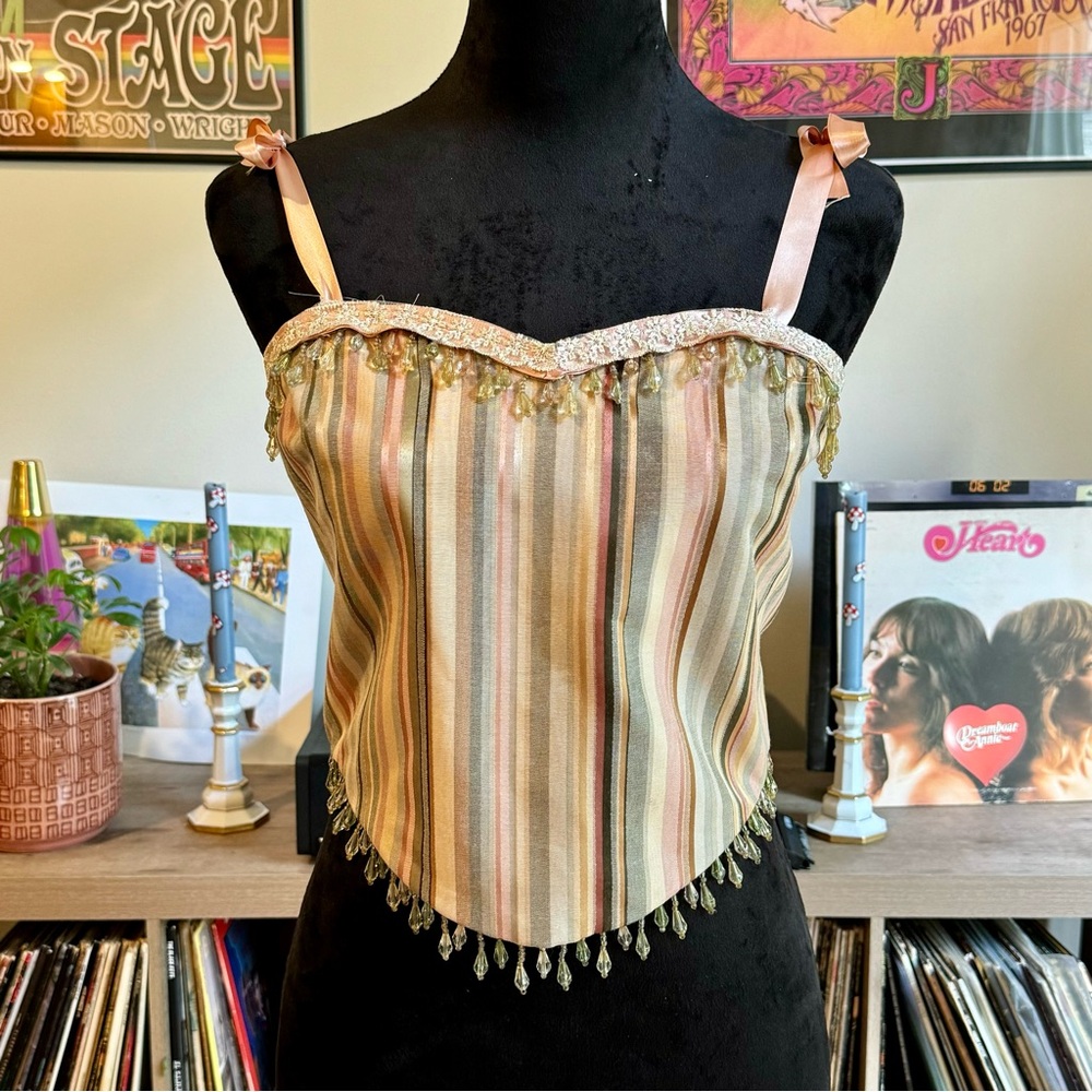 Love Me Beaded Lace Up Corset